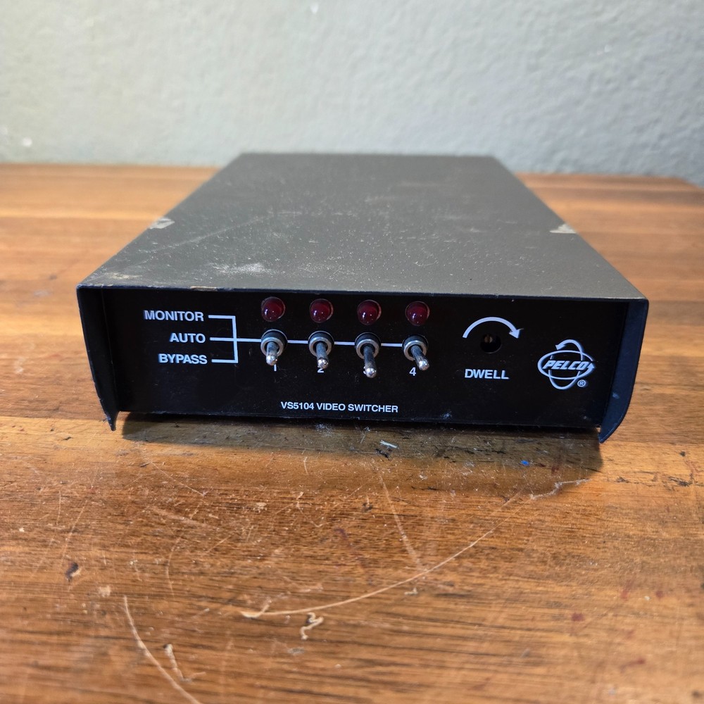 PELCO Model VS5104 4 Input Video Switcher CCTV