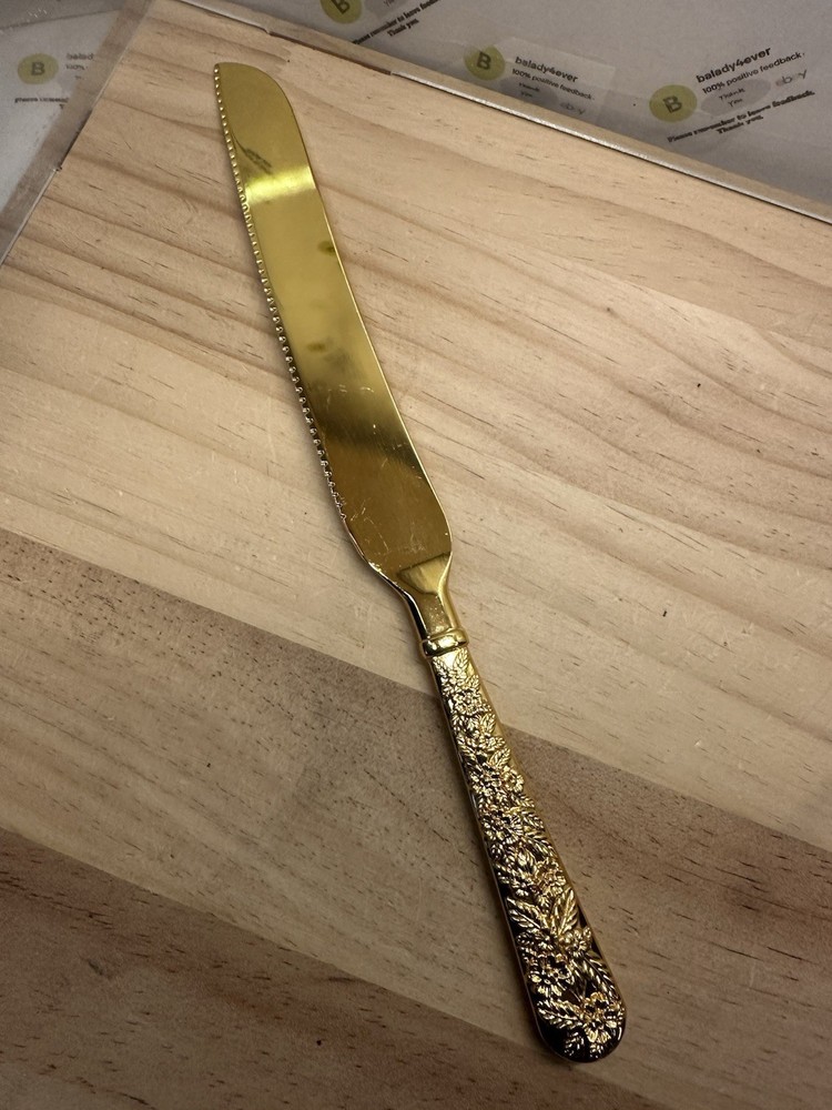 Gold Colored Cake Knife 10.75”