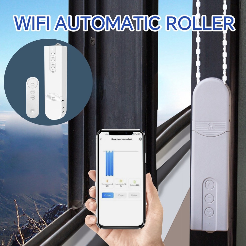 1Pcs Smart White Tuya Blind Motor Wifi Automatic Roller Shutter with App Control
