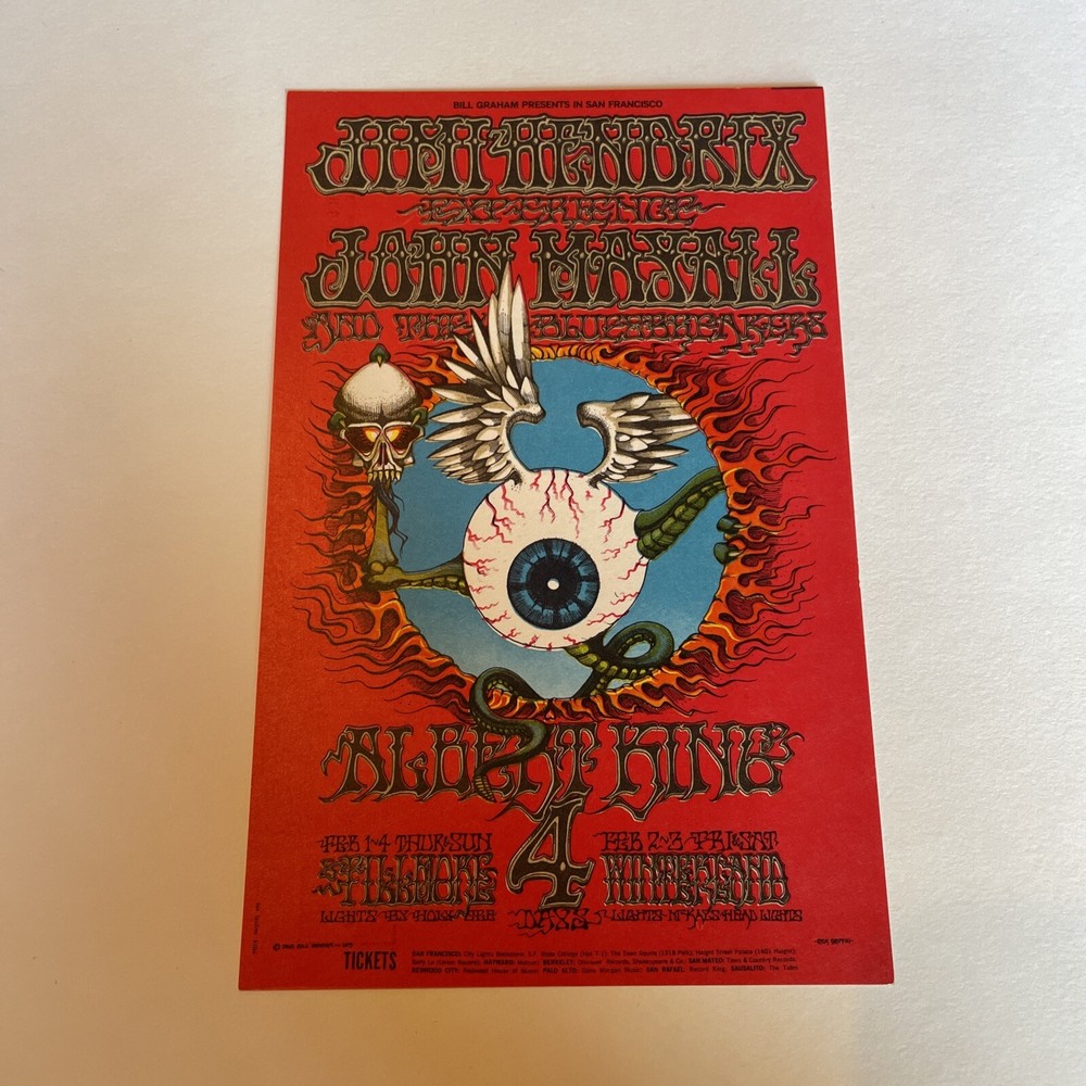 BG #105 Jimi Hendrix Experience John Mayall Postcard