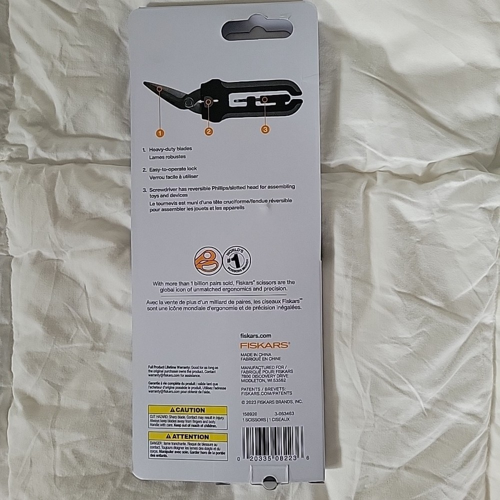 Fiskars ~ Package Opener ~ Multi-Purpose Snip & Screwdriver