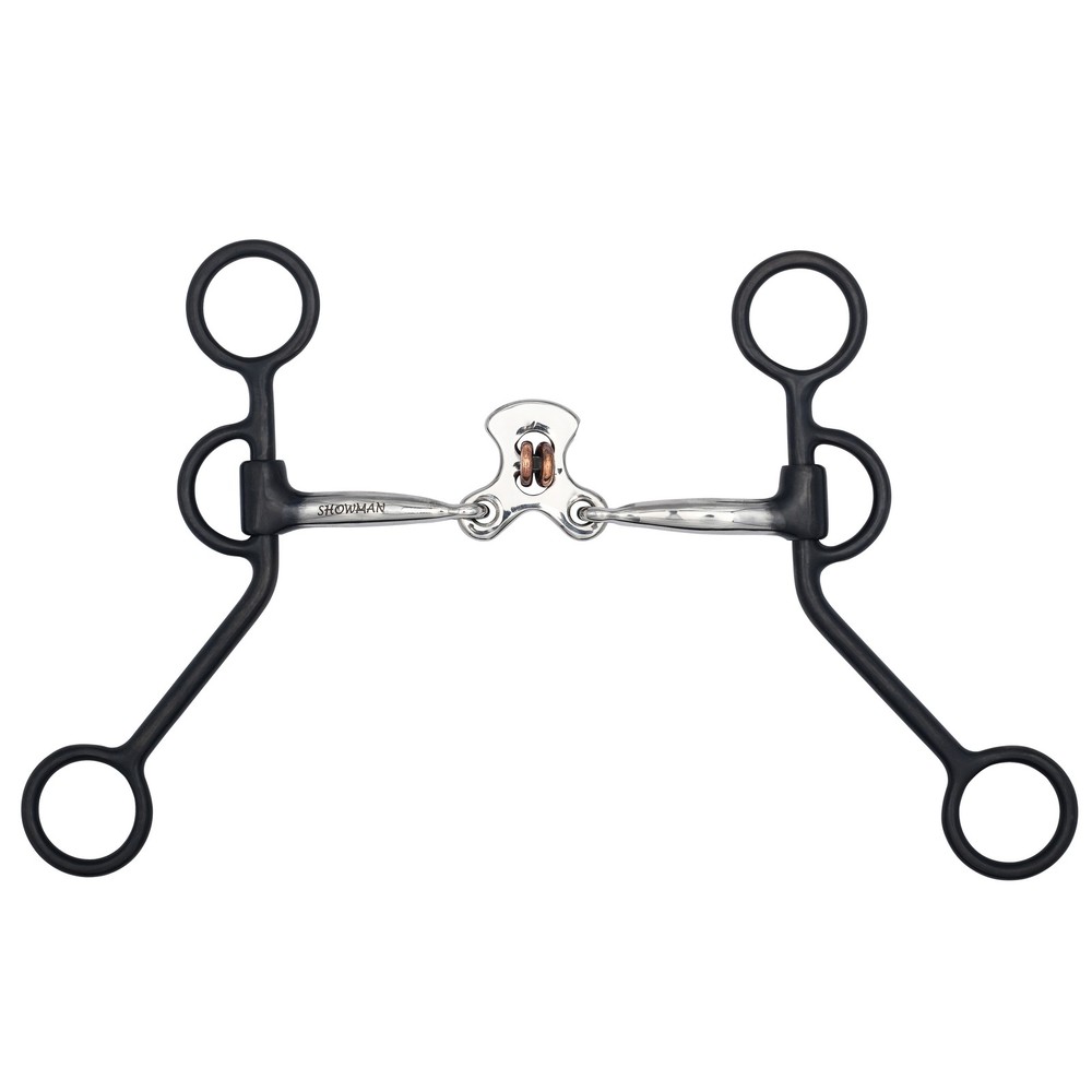 Showman Argentine Shank Bit w/ Double Copper Rollers