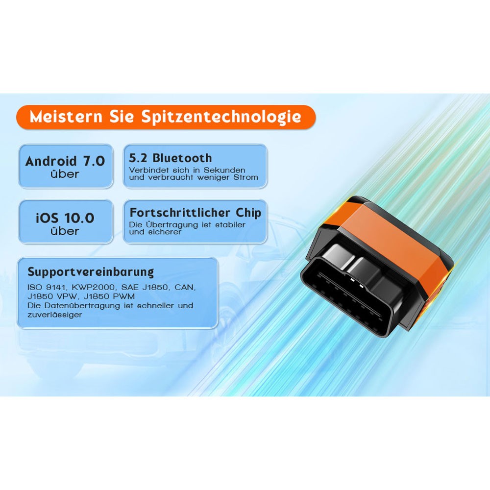 ELM327 Bluetooth OBD2 Code Reader Car Diagnostic Scanner for Android and iOS