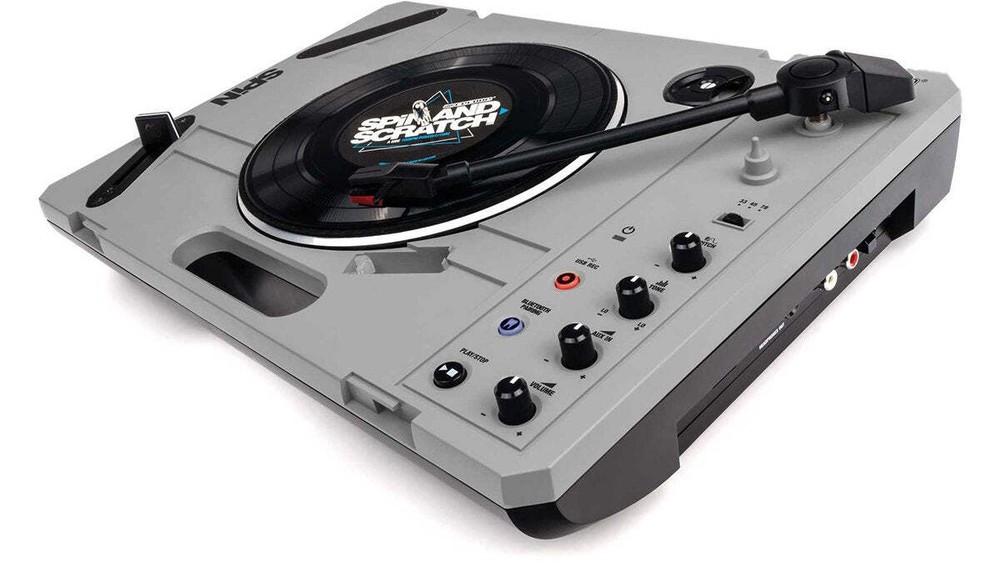 Reloop Spin Portable Turntable with Scratch Vinyl