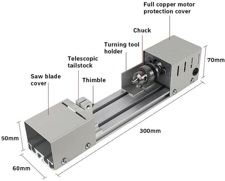 Efficient Mini Lathe for Wood Projects - Compact, Powerful & Quiet Operation