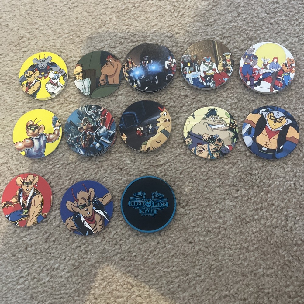 Biker Mice From Mars Pogs, Nostalgic 90s Toys