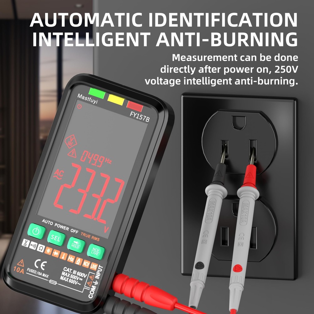 Multimeter Digital, Rechargeable Electrical Tester, NCV Intelligent Multi Tes...