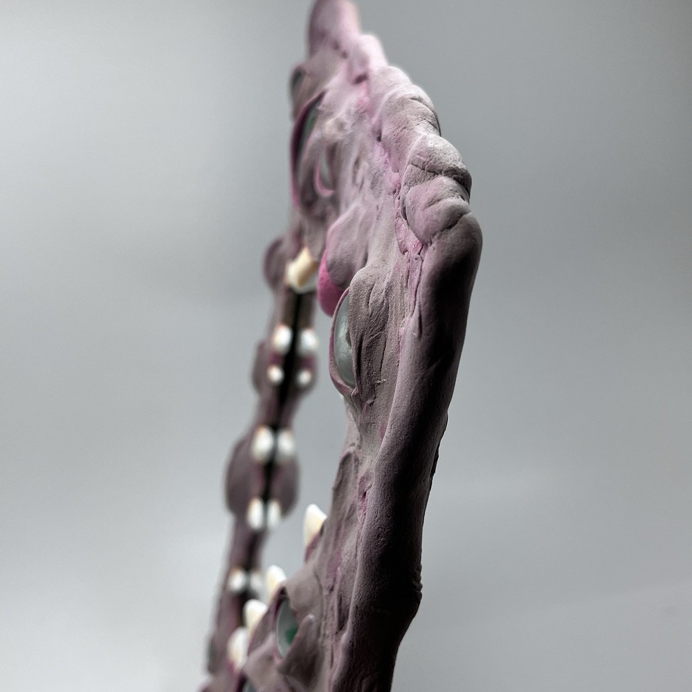 Weird Monster Eyes And Teeth Mirror