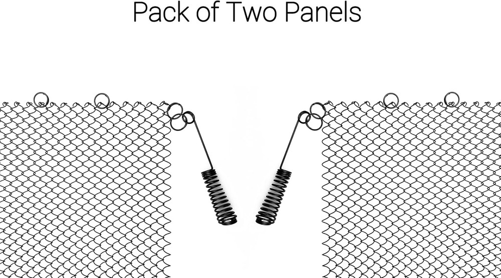 Sunshinecarpentry Fireplace Mesh Screen Curtain, Two Panels. Rod Kit NOT Include