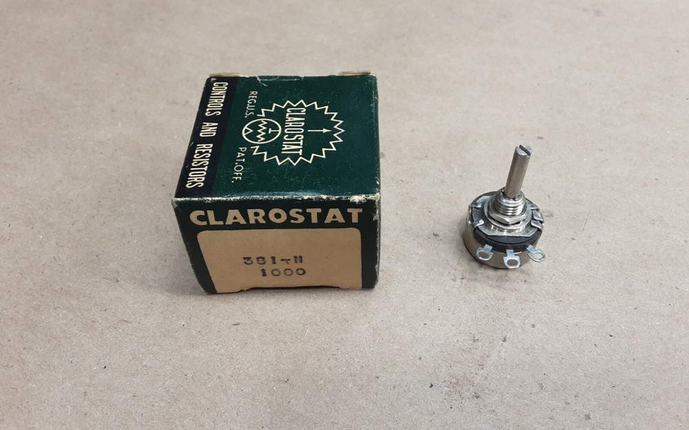 CLAROSTAT 381-N-1000 POTENTIOMETER #38H7RM
