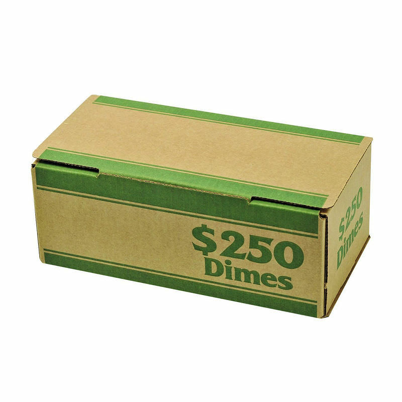 Dime Green Coin Roll Storage Box by MMF