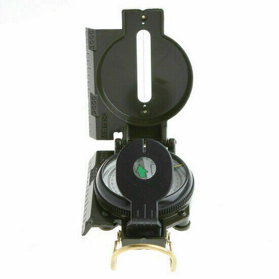 Lensatic Compass Military Camping Survival Marching Plastic Pocket Army Style