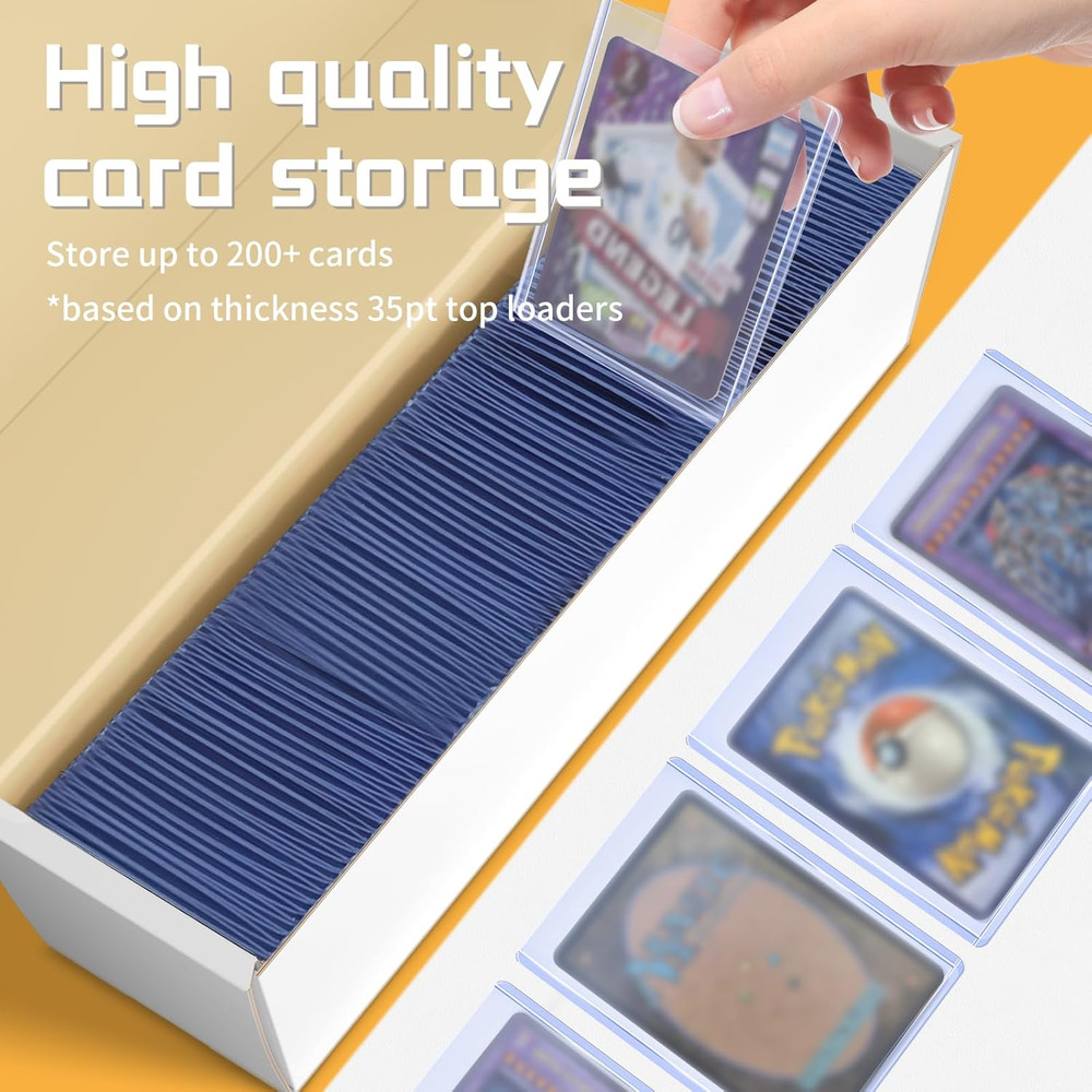 Trading Card Storage Box for Toploader,Baseball Card Storage Box, 6 Pack Topload