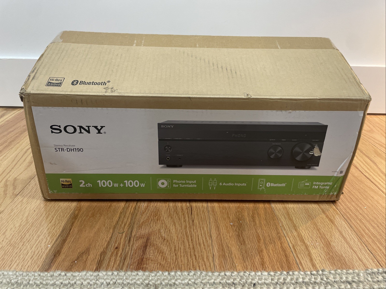Sony STR-DH190 Stereo Receiver Bluetooth w/ Remote Bundle - Brand New