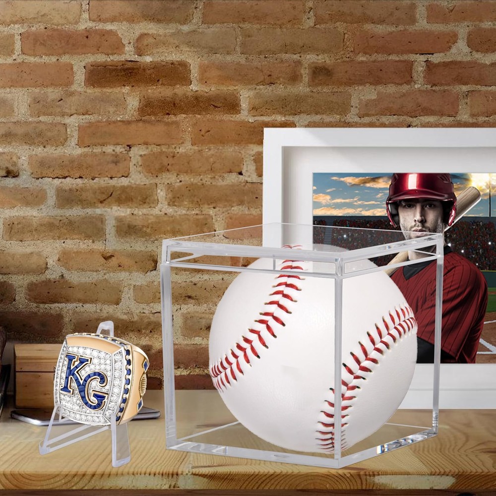 3 Pack Championship Ring Display Case Clear Acrylic 3 Pack,