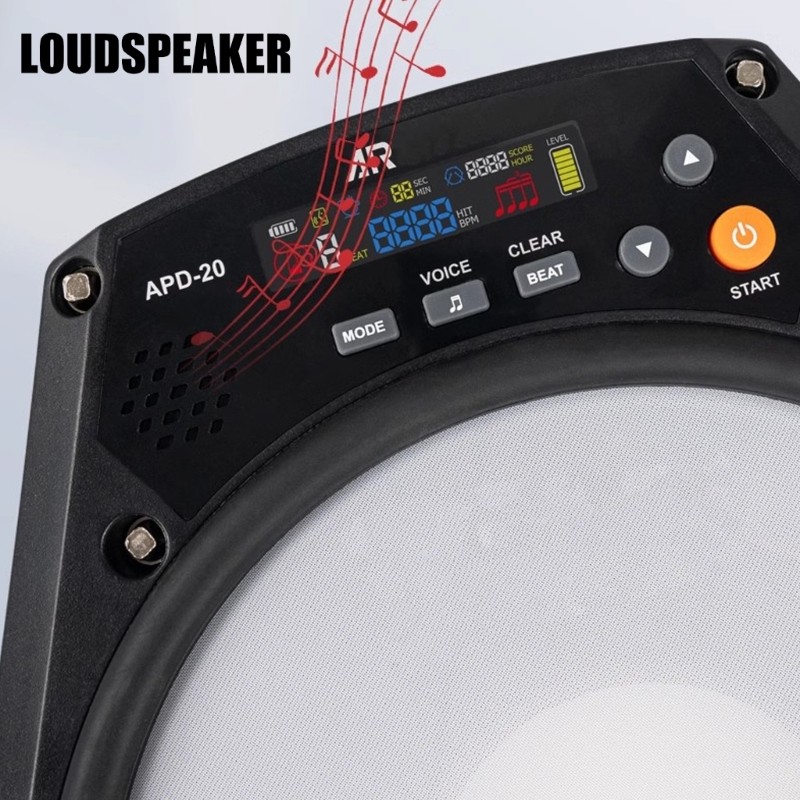 APD-20 Electronic Drum Pad Metronome Training Pad Mute Drum Beating Board