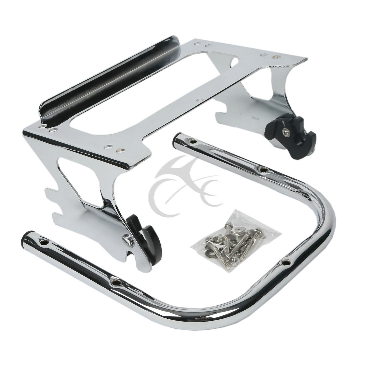 2-Up Pack Luggage Rack W/ Docking Hardware Kit For Harley Tour Pak Touring 97-08