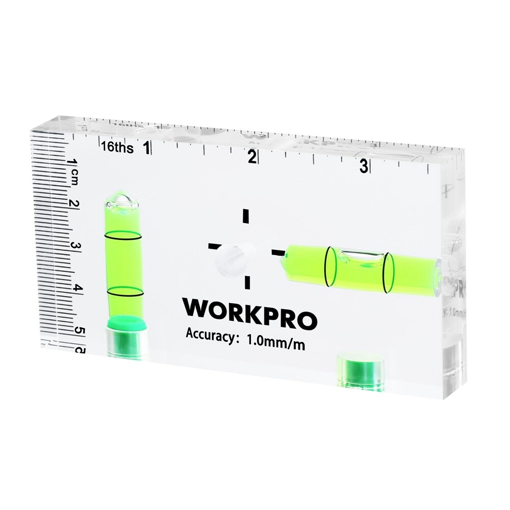 WORKPRO 3-3/4-inch Mini Level Tool Small Level Magnetic Level 2 Bubbles 90°/180°