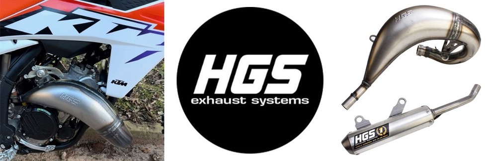 HGS Exhaust KTM 125 Front Header + Tail Pipe Complete System 2023-26