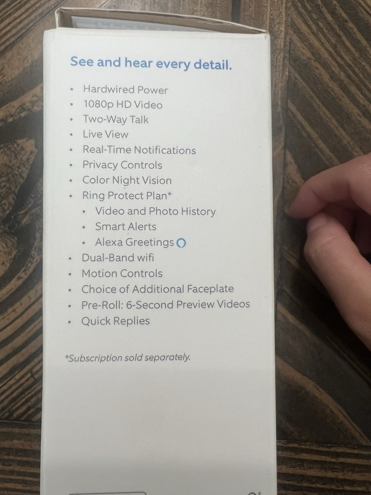 Ring Doorbell Pro - Silver - New -Open Box