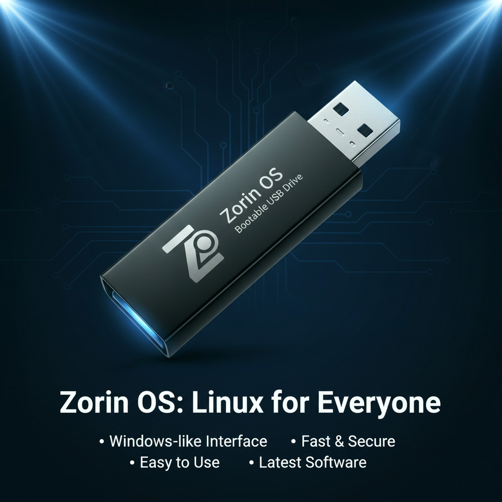 Zorin OS 18 Core Linux Bootable USB 3.0 64-bit | Live & Install | 32GB