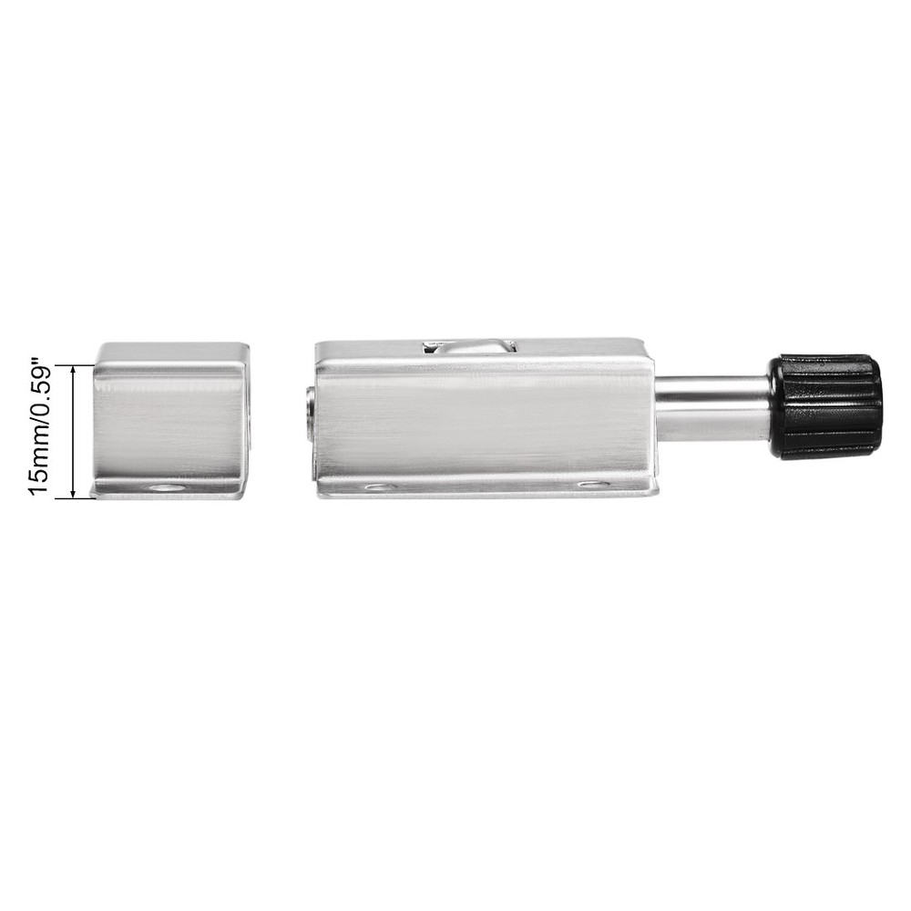 Door Barrel Bolt, Stainless Steel Security Push Button Spring Loaded Latch 2 Pcs