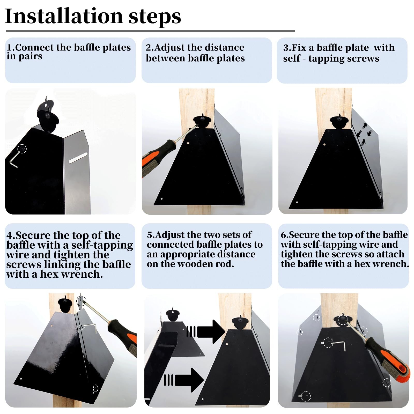 Metal Squirrel Baffle for 4x4 Post, 18 Inch Baffle for Bird Feeder, Outside W...