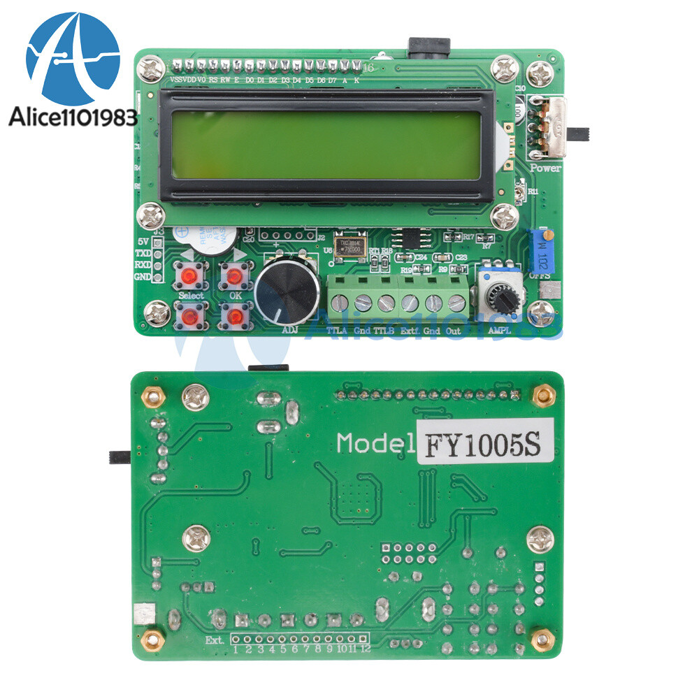DDS Function 5MHz Signal Generator Module Sine/Triangle/Square Wave TTL Output