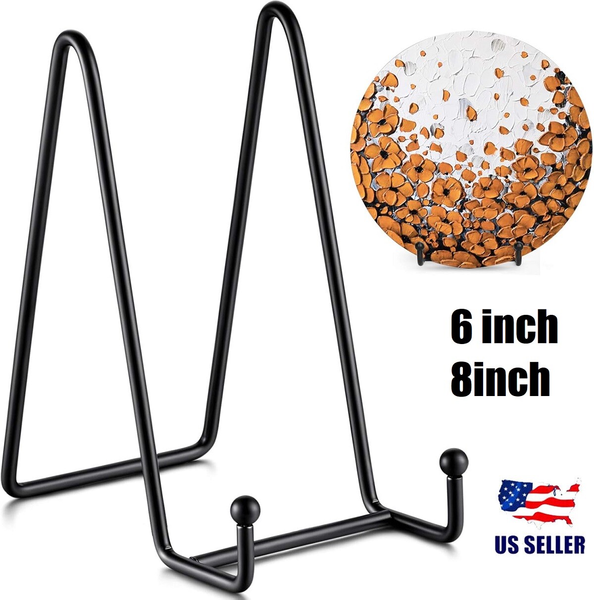 Metal Frame Holder Display Stands for Picture Plate Book Photo Easel 6" 8" USA