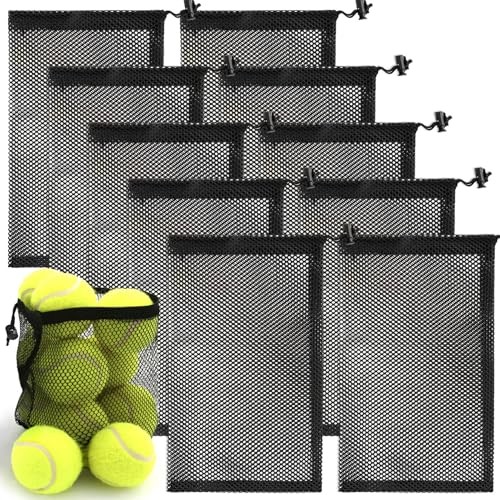 Mesh Drawstring Bag, Black