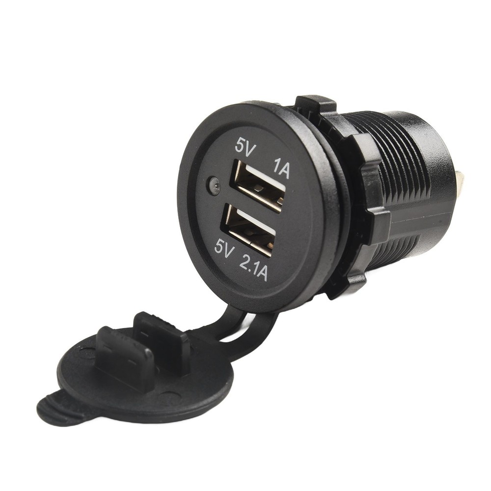 Dual USB Socket 10A With Accessories 20A 3.1A 37*43*29mm 5V Bag Packaging