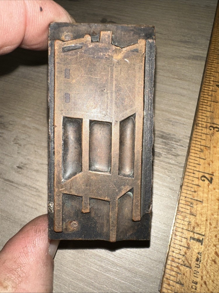 Printing Block “ Unknown Machine ??” Copper Face Letterpress