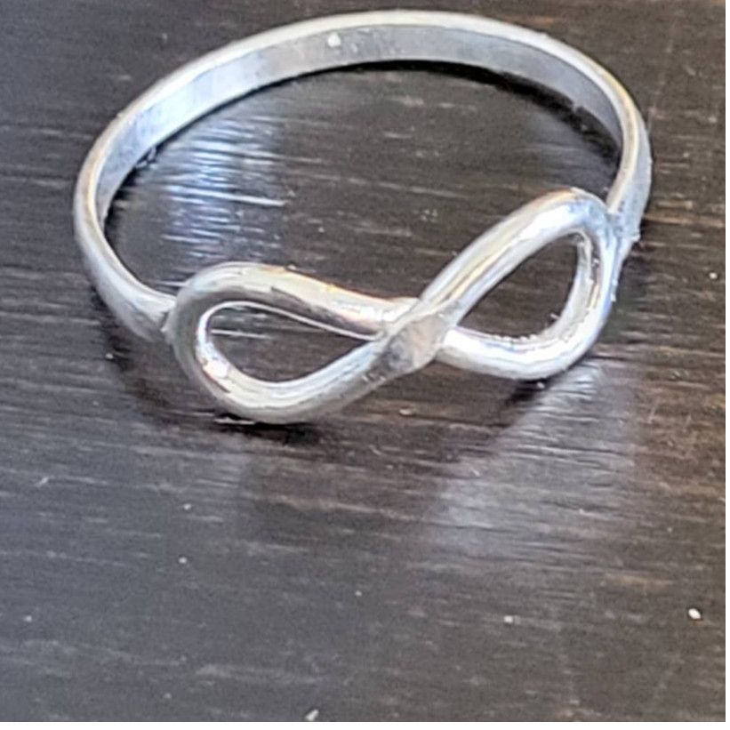 Infinity Silver Ring Size 10