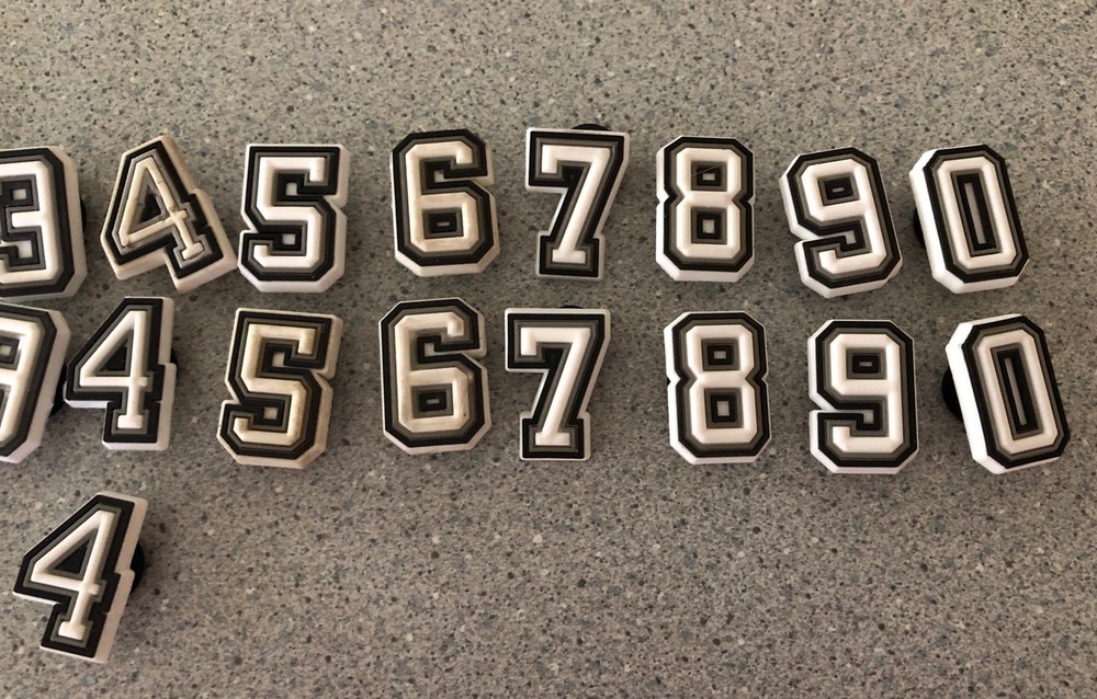 Crocs Jibbitz Charms Numbers Letters Hashtags