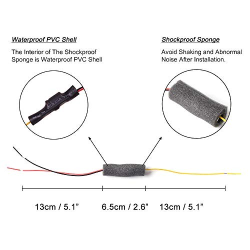 Car Backup Camera Filter, Auto 12V DC Power Rectifier for Reverse Camera Anti