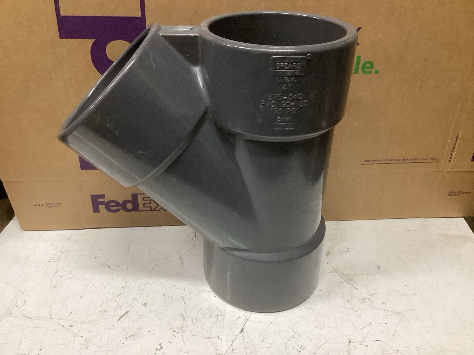 SPEARS 875-040 WYE 4 IN SCH 80 PVC 150 PSI