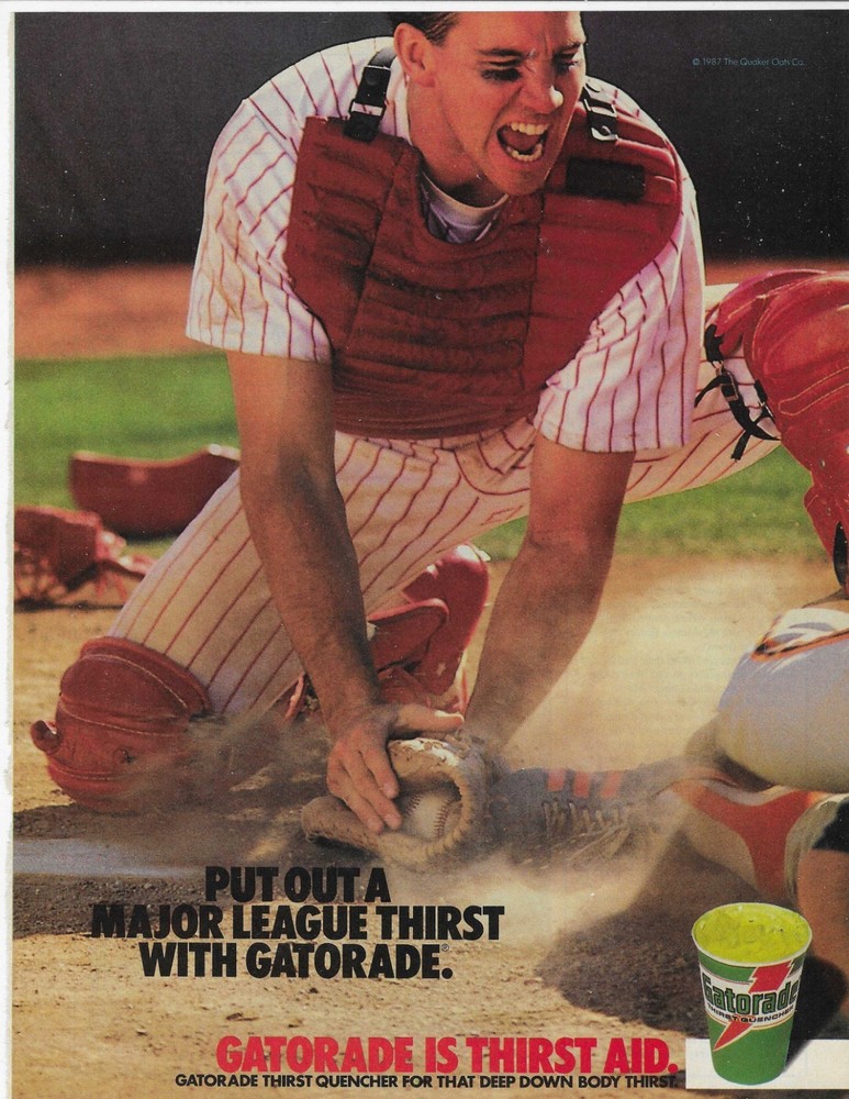 BASEBALL  GATORADE  ORIGINAL PRINT AD