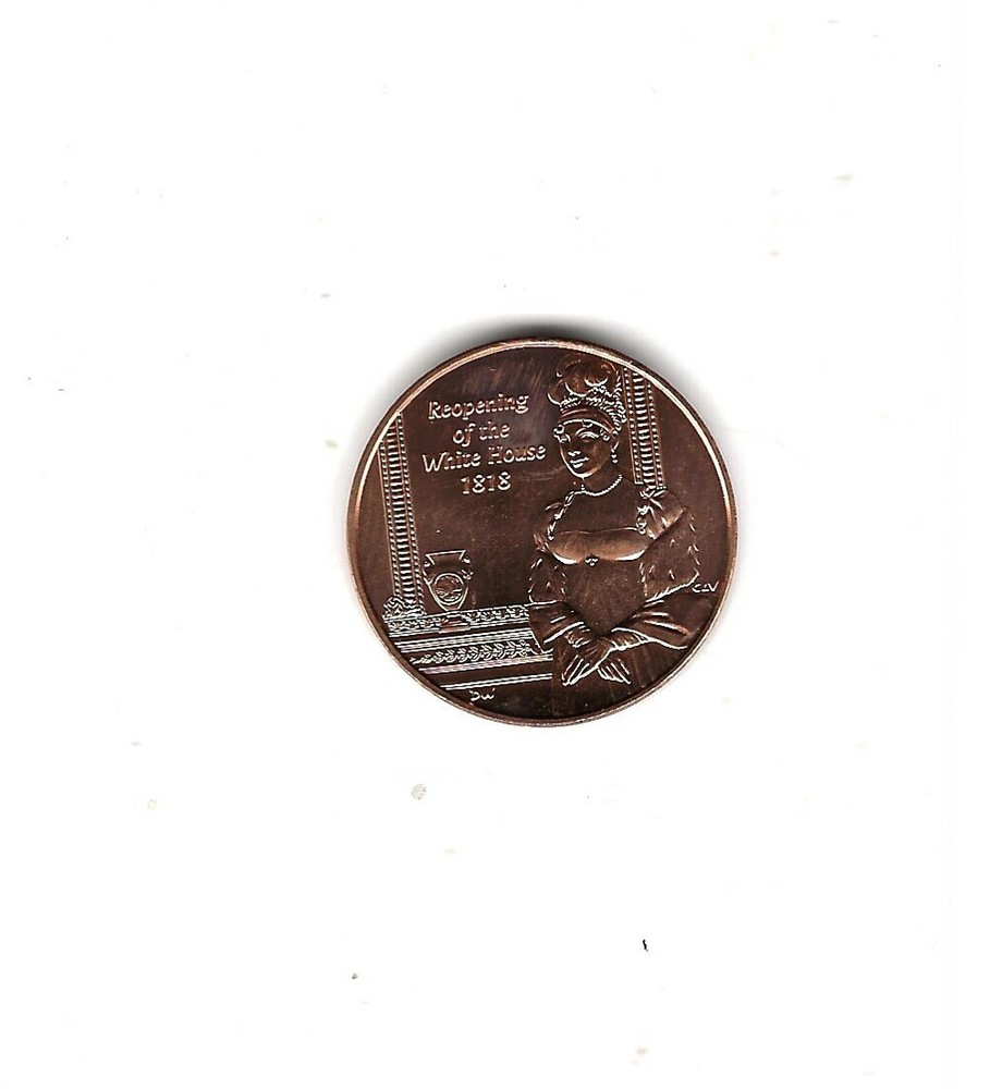 2007 Elizabeth Monroe First Lady Proof Copper Medal