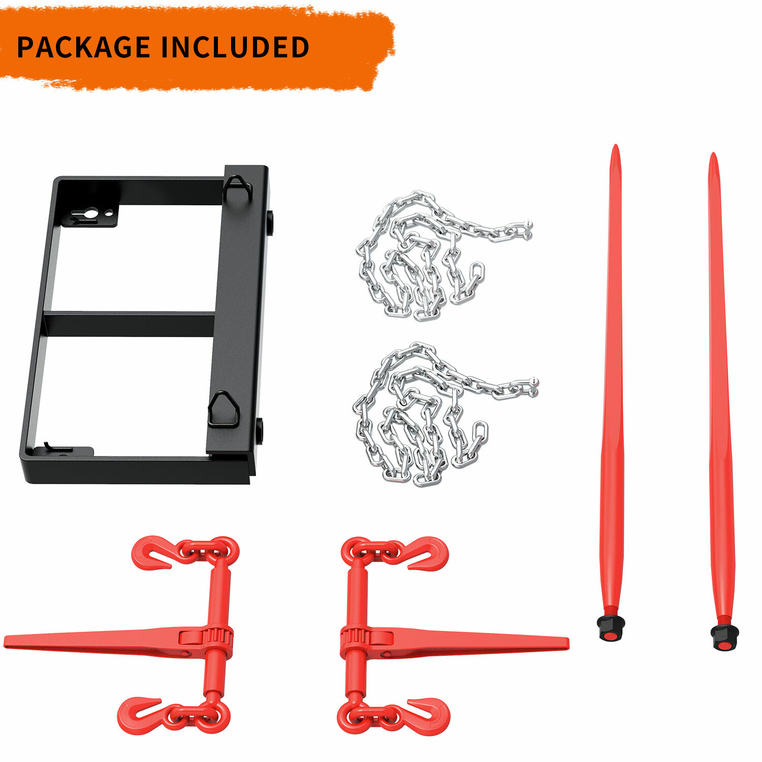 Universal 49" Hay Bale Spear Front Loader Bucket Attachment