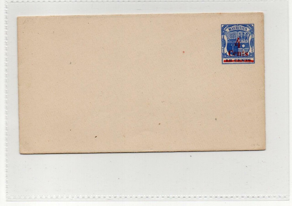 MAURITIUS: QV postal stationery envelope (C69252)
