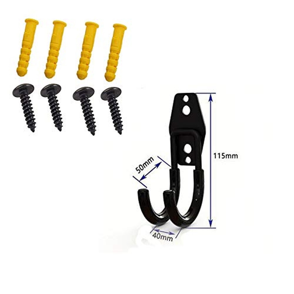 2Pcs Telescoping Wall Mount Ladder Hooks, Folding Step Stool Wall Mount Hooks...