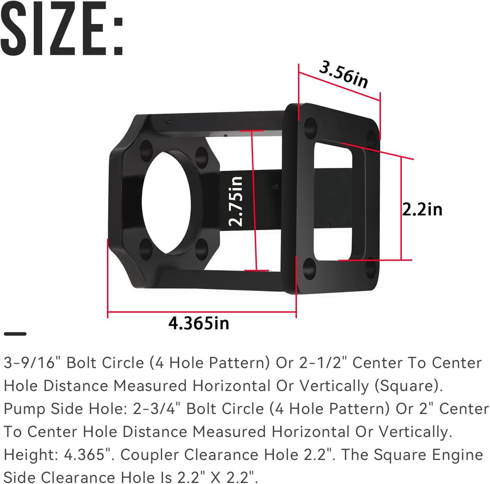 Log Splitter Replacement Brackets Compatible with 5-7 Hp Engines,Log Splitter Pu