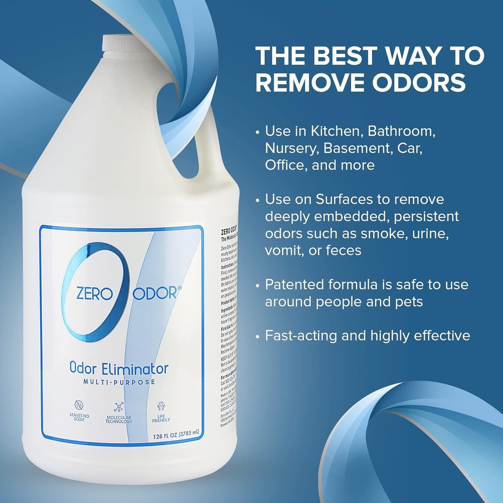 Zero Odor - Multi-Purpose Strong Eliminator for 128 Fl Oz (Pack of 1)
