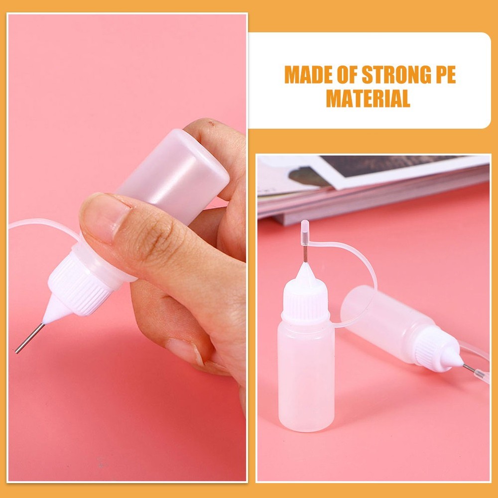 20Pcs Empty Squeeze Bottles Tip Applicator Glue Bottles for Crafts