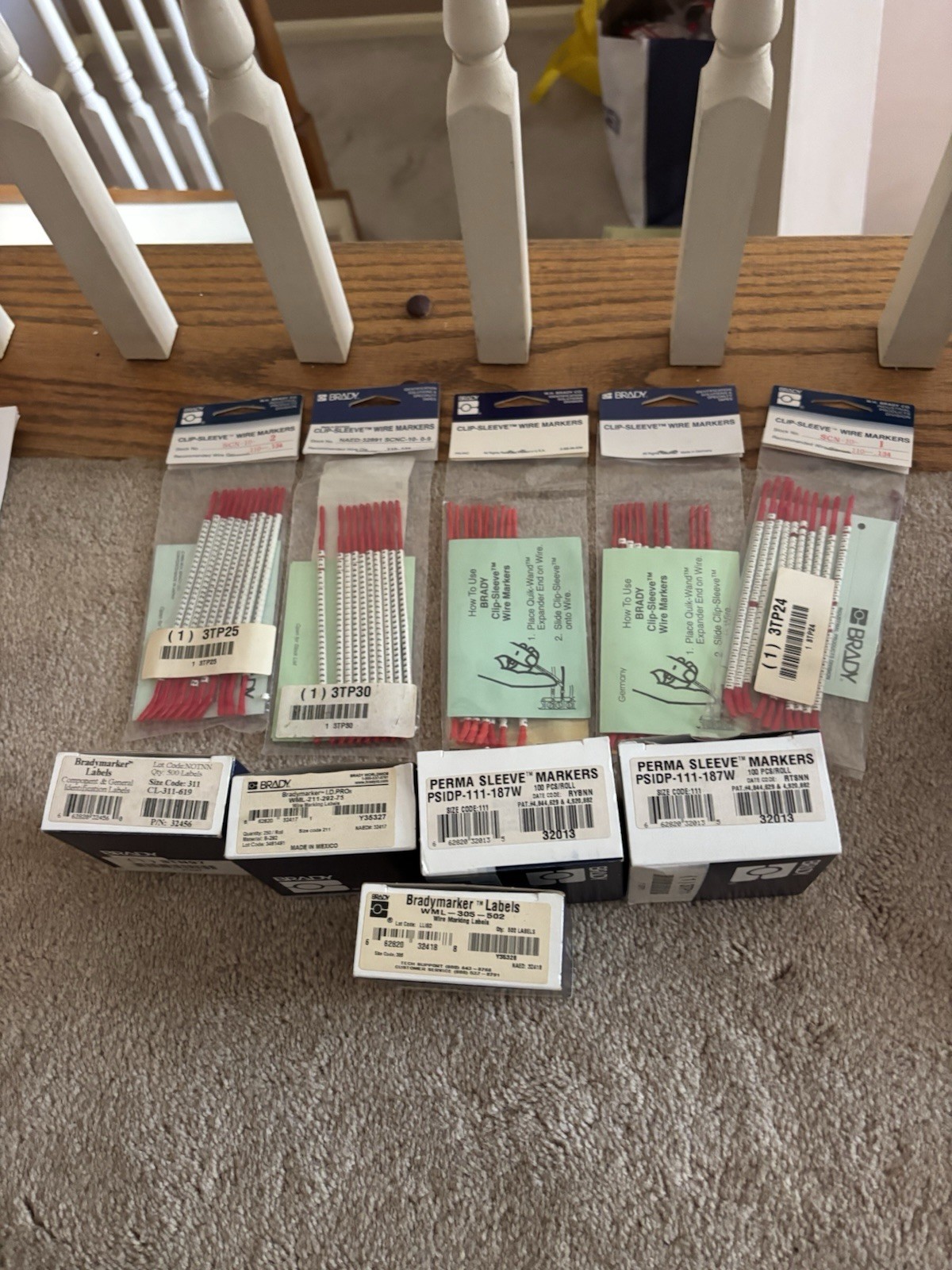 LOT OF BRADY WIRE MARKERS CLIP-SLEEVES, LABELS AND MORE BIG LOT--NEW