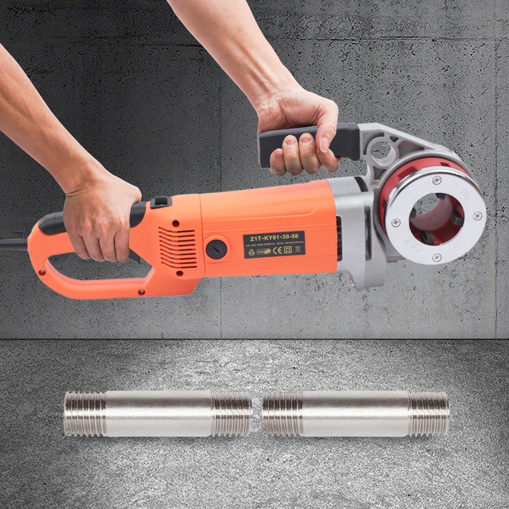 1/2" - 2" Electric Pipe Threader Pipe Threading Machine 2300W 6 Dies