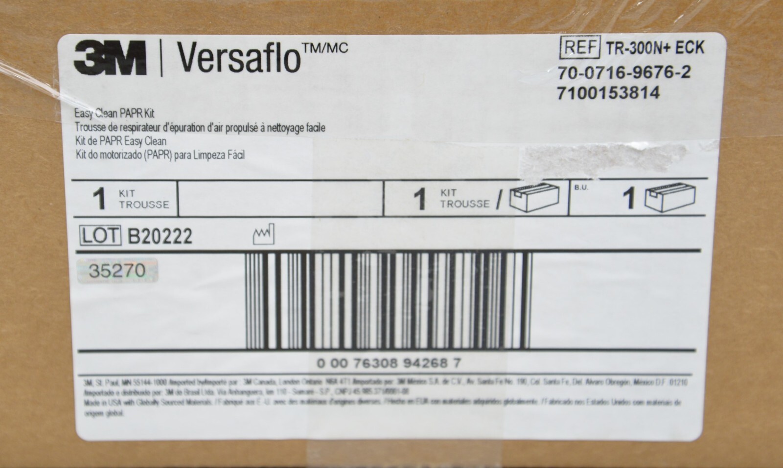 3M Versaflo TR-300N+ECK Easy Clean Powered Air Purifying Respirator Kit