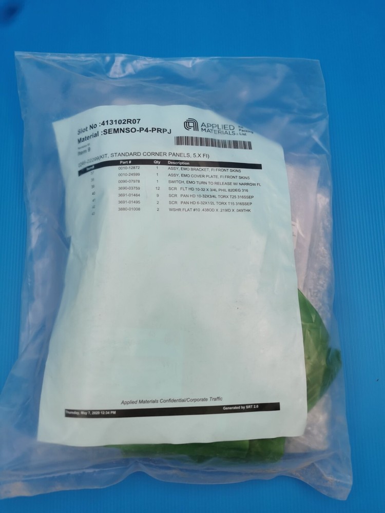 Applied materials AMAT 0246-22299 KIT, STANDARD CORNER PANELS