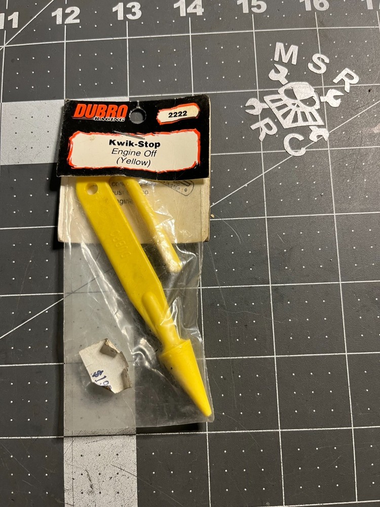 Dubro Racing #2222 Kwik-Stop Engine Pull Off (Yellow) NIP