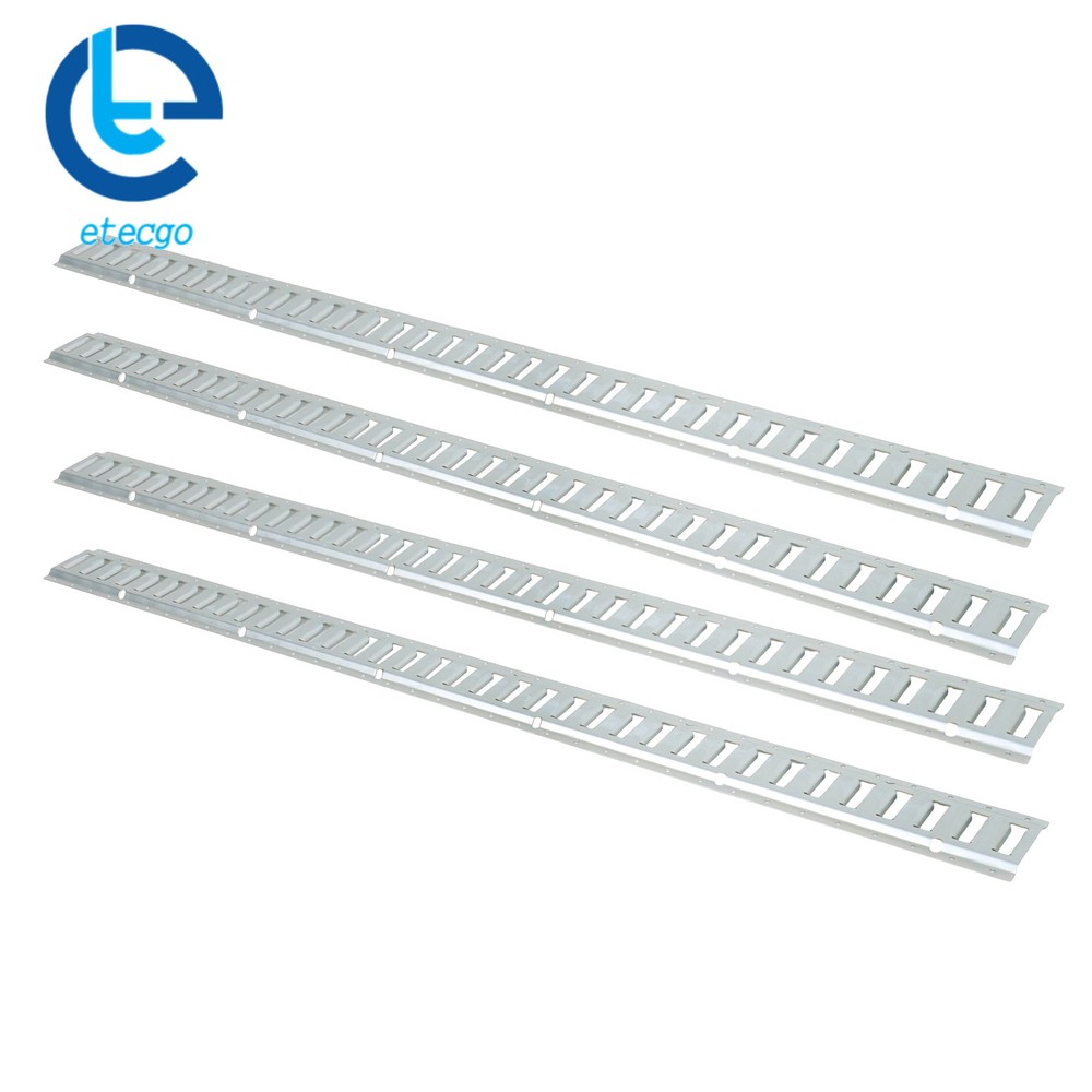 4 Piece 6' Galvanized E Track Tie Down Rail Set Silver Finish For Vans Trailers